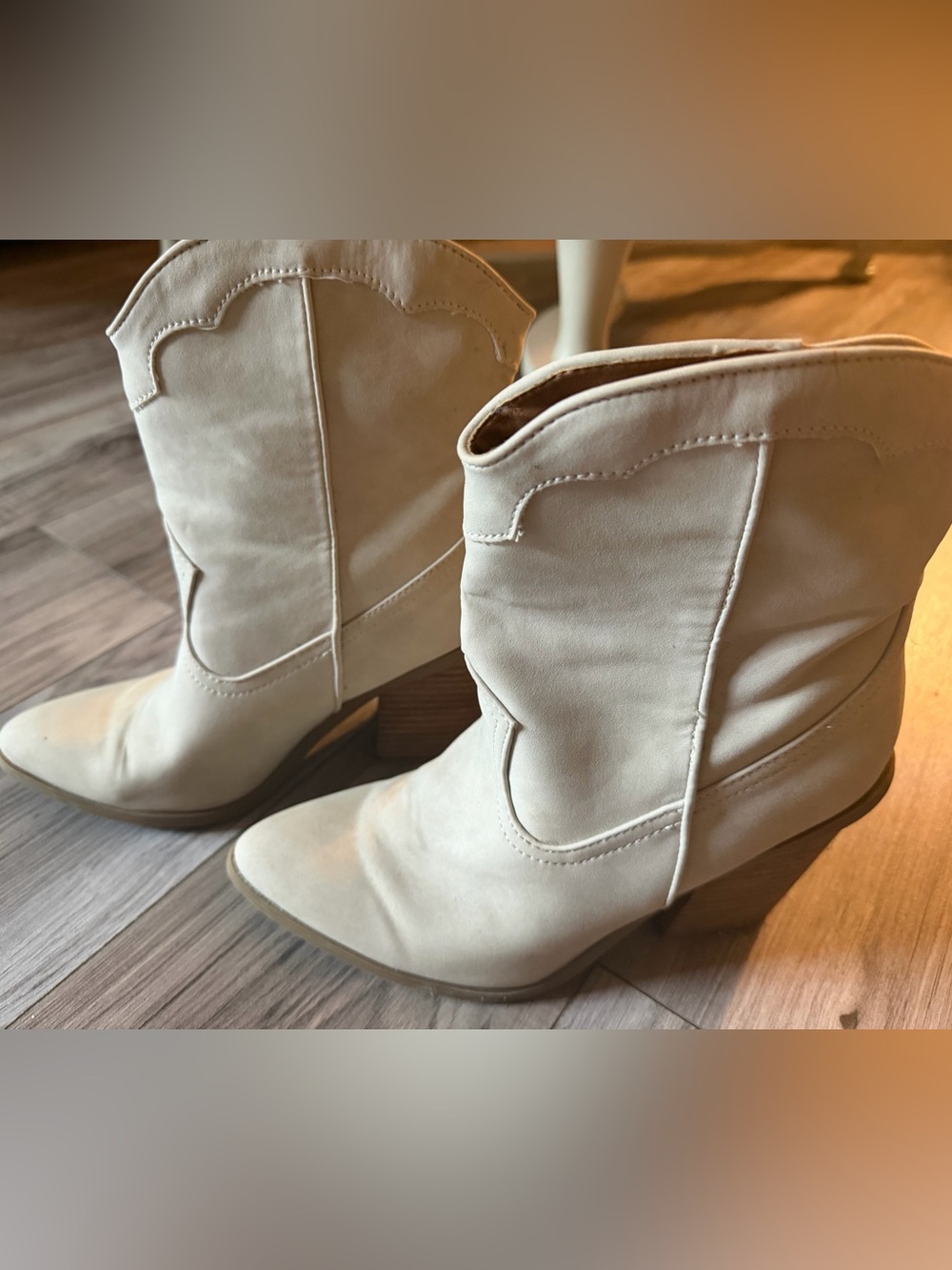 Dolce Vita Cream Western-Inspired Women's Ankle Boots - Comfortable Everyday Sty